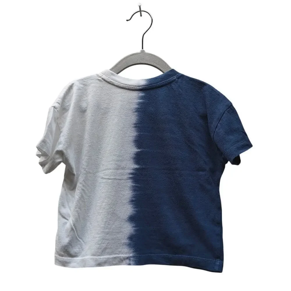 Baby Gap dip-dye pocket tee 12–18M blue/white toddler short sleeve